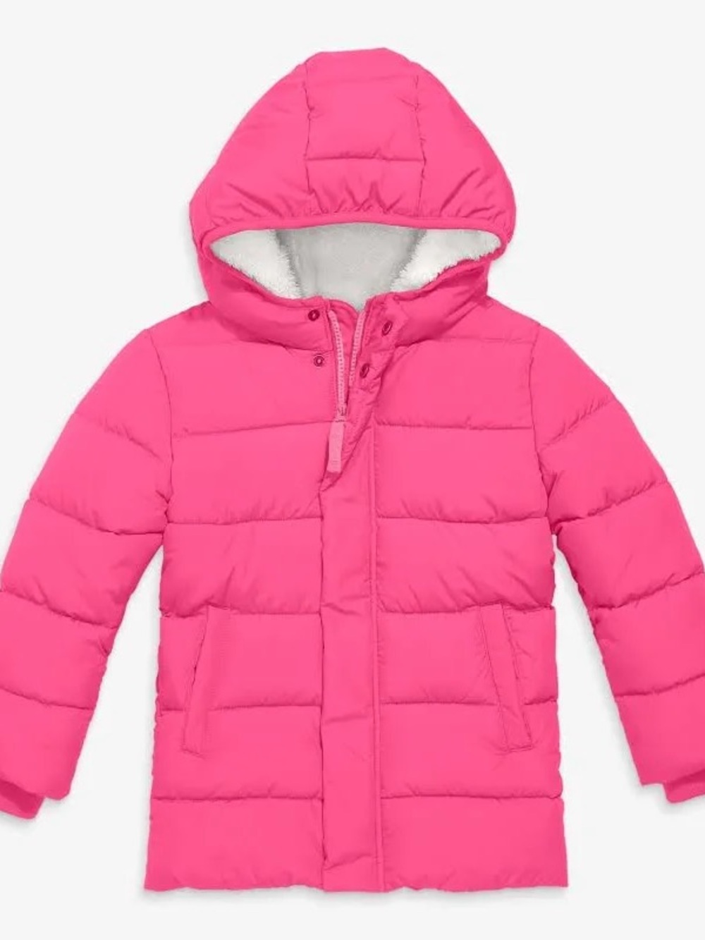 Primary Girls Pink Parka Puffer Coat